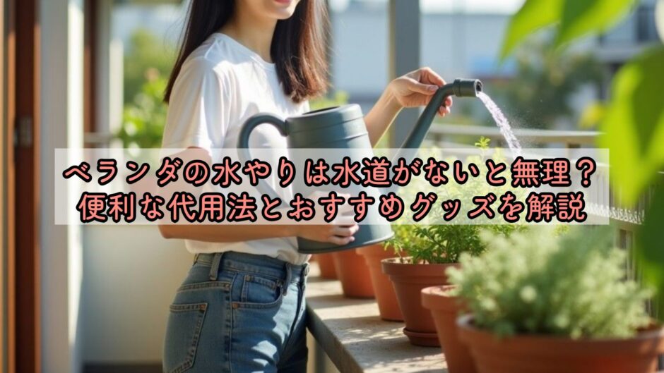ベランダの水やりは水道がないと無理？便利な代用法とおすすめグッズを解説