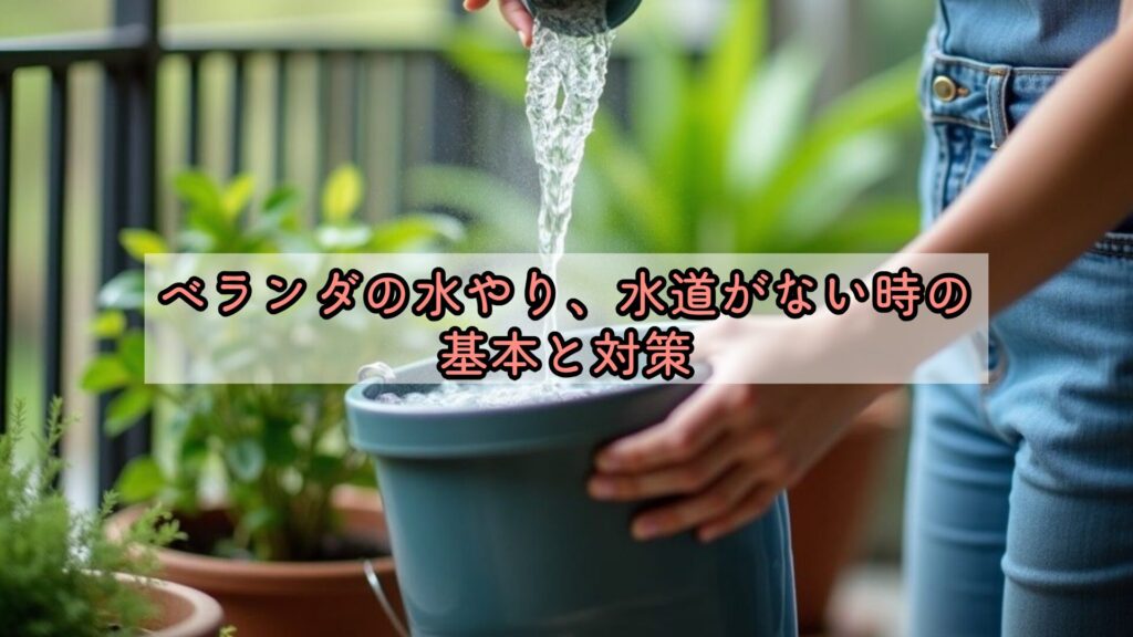 ベランダの水やり、水道がない時の基本と対策