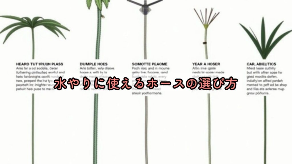 水やりに使えるホースの選び方