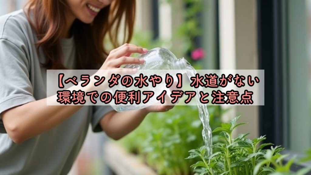 【ベランダの水やり】水道がない環境での便利アイデアと注意点