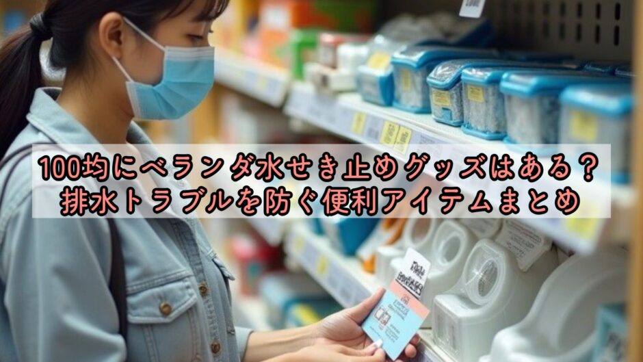 100均にベランダ水せき止めグッズはある？排水トラブルを防ぐ便利アイテムまとめ