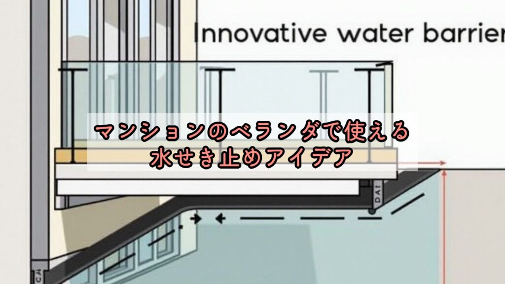 マンションのベランダで使える水せき止めアイデア