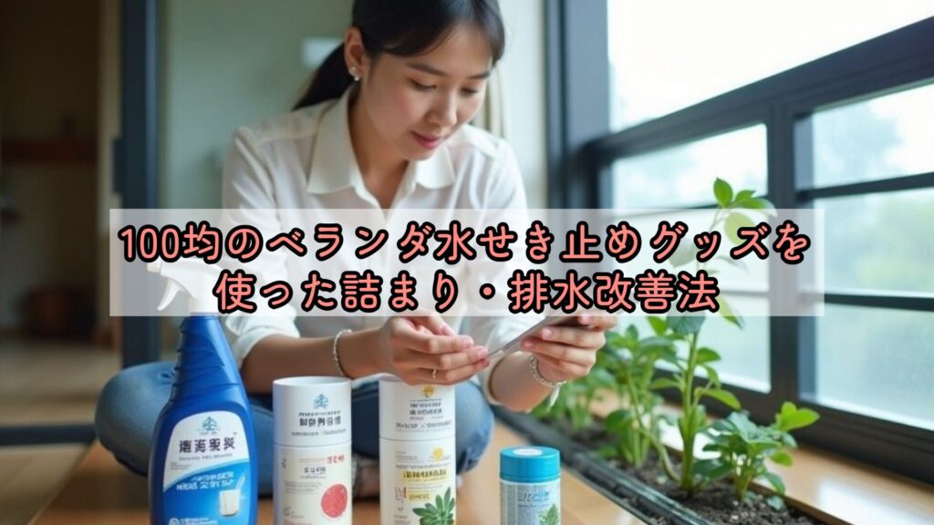100均のベランダ水せき止めグッズを使った詰まり・排水改善法