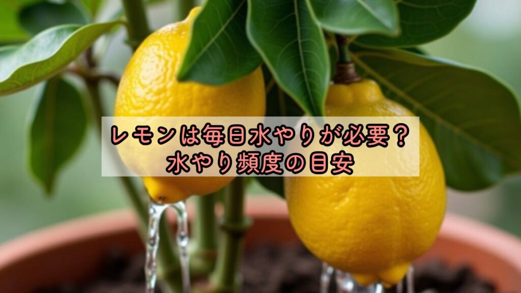 レモンは毎日水やりが必要？水やり頻度の目安