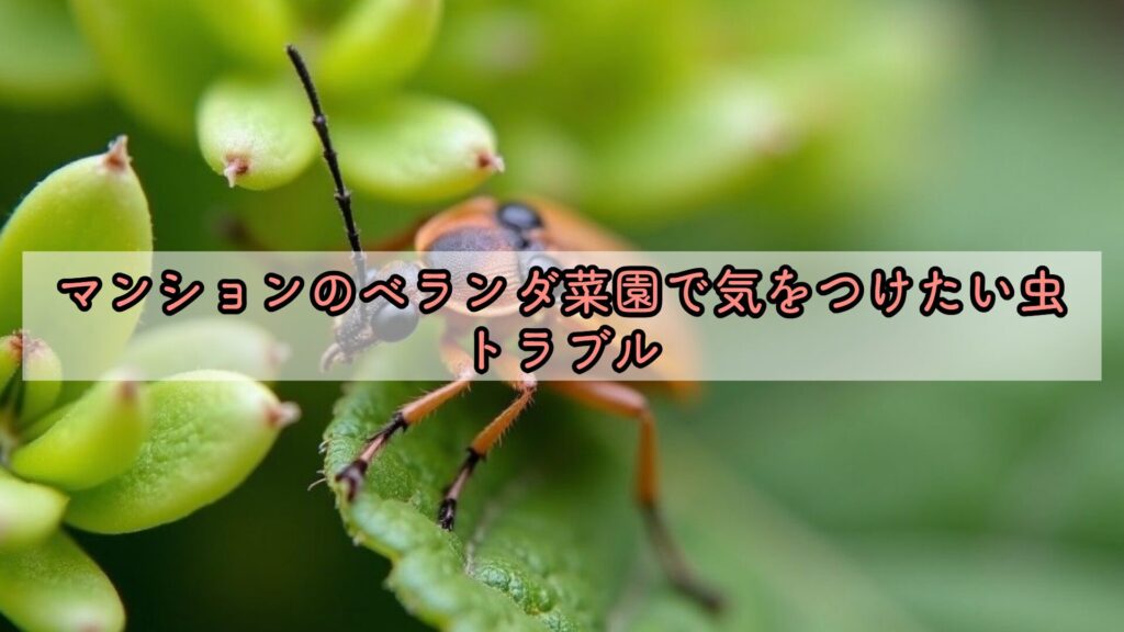 マンションのベランダ菜園で気をつけたい虫トラブル