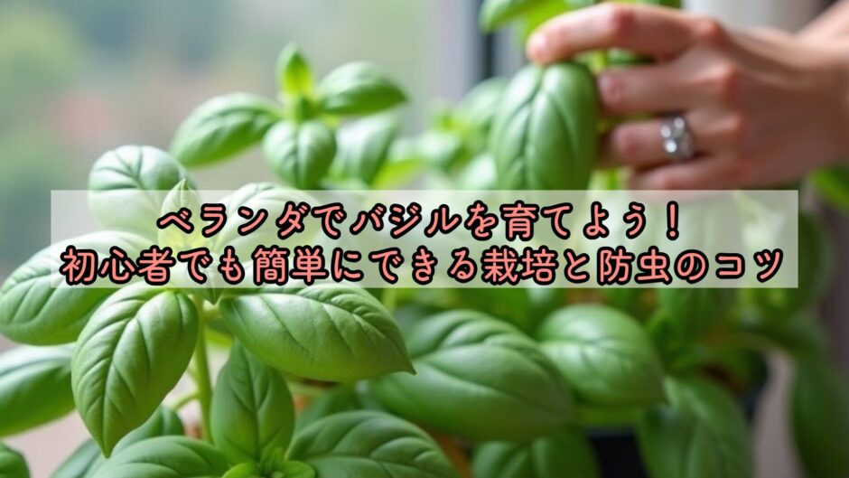 ベランダでバジルを育てよう！初心者でも簡単にできる栽培と防虫のコツ