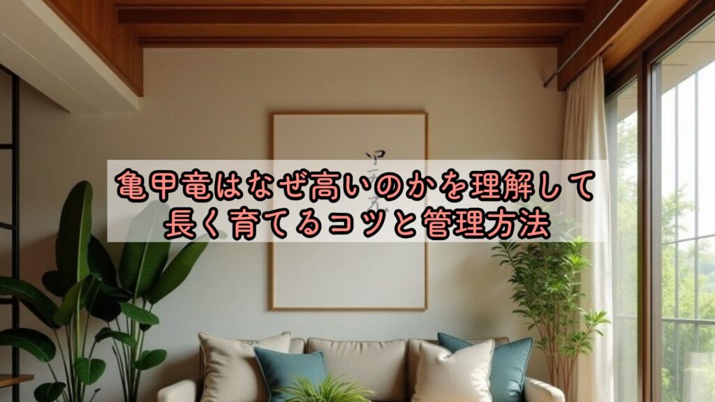 亀甲竜はなぜ高いのかを理解して長く育てるコツと管理方法