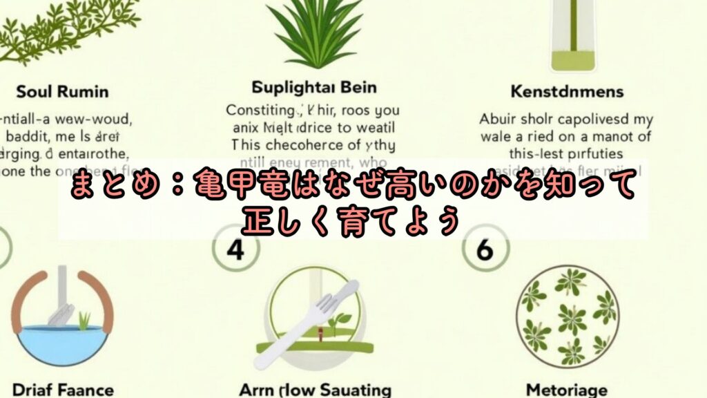まとめ：亀甲竜はなぜ高いのかを知って正しく育てよう