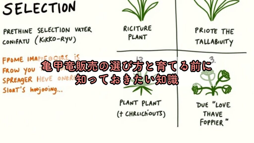 亀甲竜販売の選び方と育てる前に知っておきたい知識