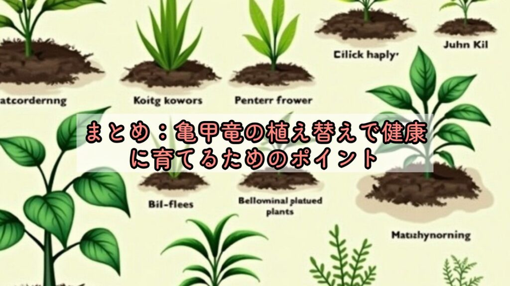 まとめ：亀甲竜の植え替えで健康に育てるためのポイント