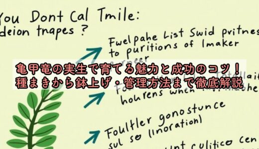 亀甲竜の実生で育てる魅力と成功のコツ！種まきから鉢上げ・管理方法まで徹底解説
