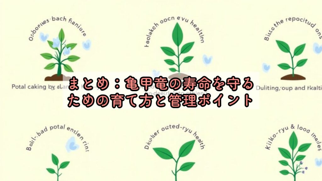まとめ：亀甲竜の寿命を守るための育て方と管理ポイント