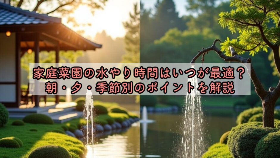 家庭菜園の水やり時間はいつが最適？朝・夕・季節別のポイントを解説