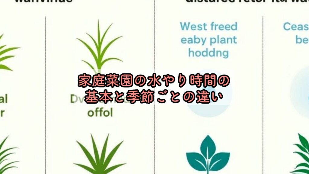 家庭菜園の水やり時間の基本と季節ごとの違い