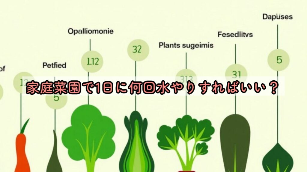 家庭菜園で1日に何回水やりすればいい？