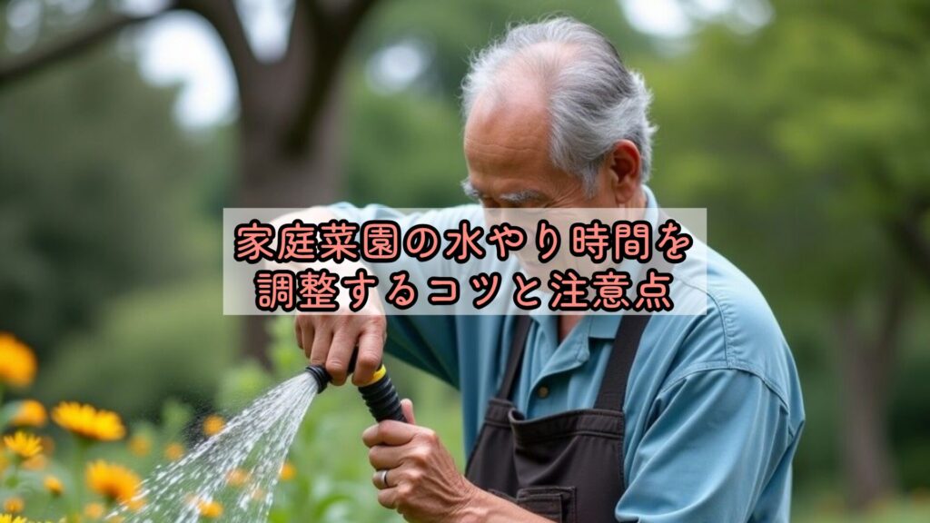 家庭菜園の水やり時間を調整するコツと注意点