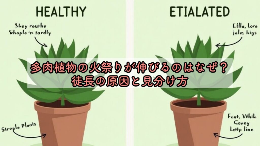 多肉植物の火祭りが伸びるのはなぜ？徒長の原因と見分け方