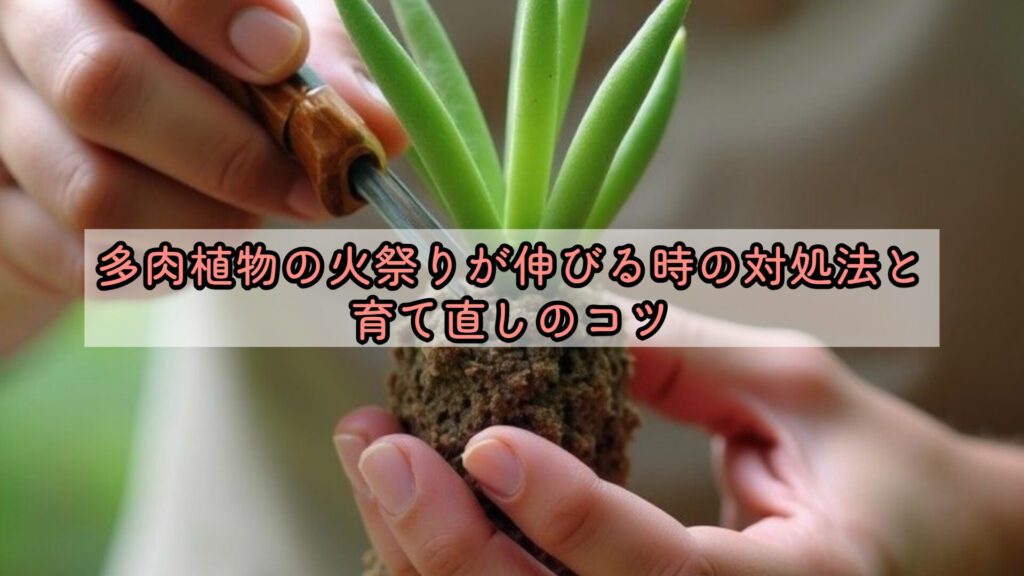 多肉植物の火祭りが伸びる時の対処法と育て直しのコツ