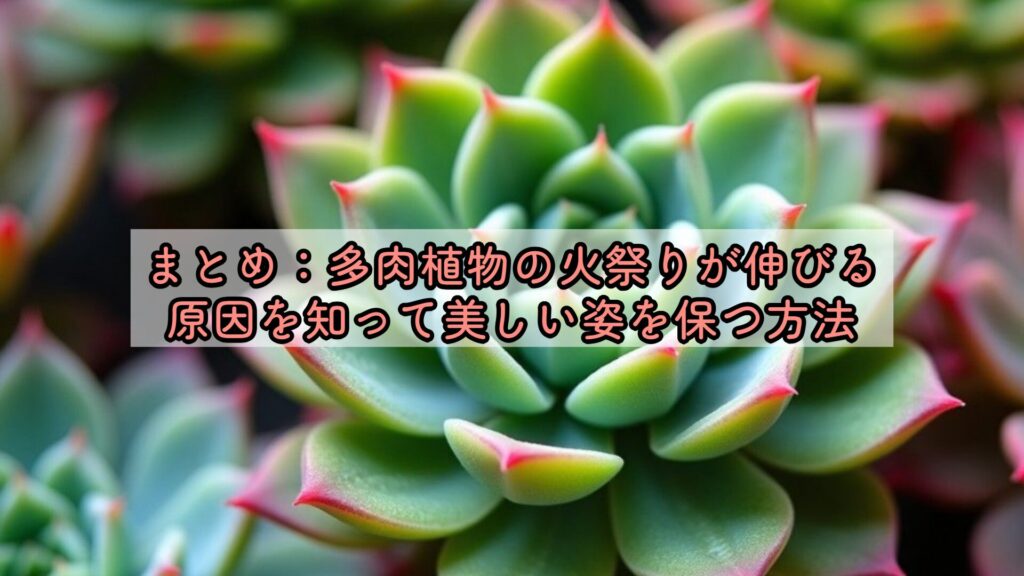 まとめ：多肉植物の火祭りが伸びる原因を知って美しい姿を保つ方法
