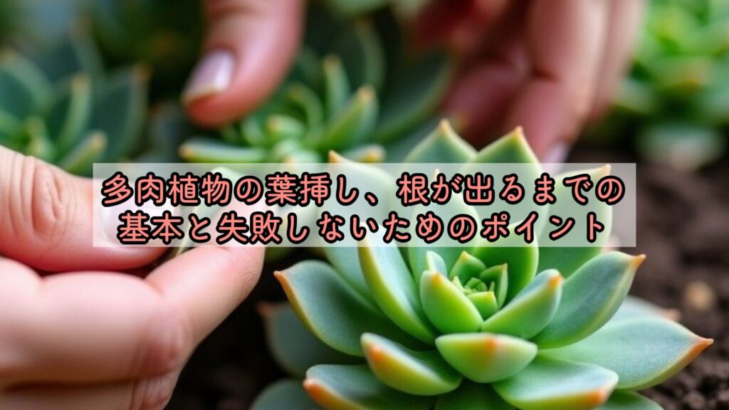 多肉植物の葉挿し、根が出るまでの基本と失敗しないためのポイント