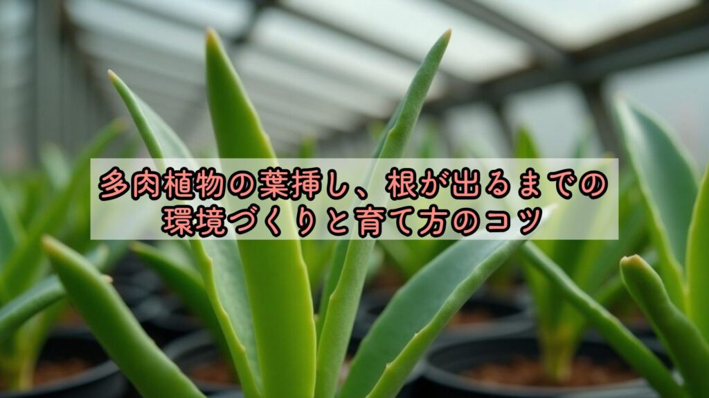 多肉植物の葉挿し、根が出るまでの環境づくりと育て方のコツ