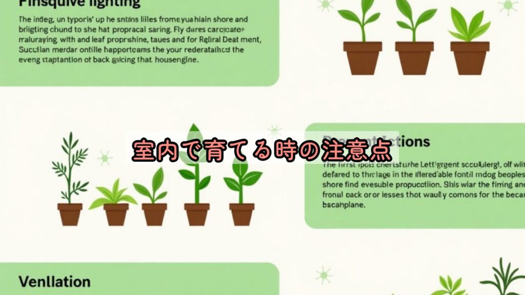 室内で育てる時の注意点