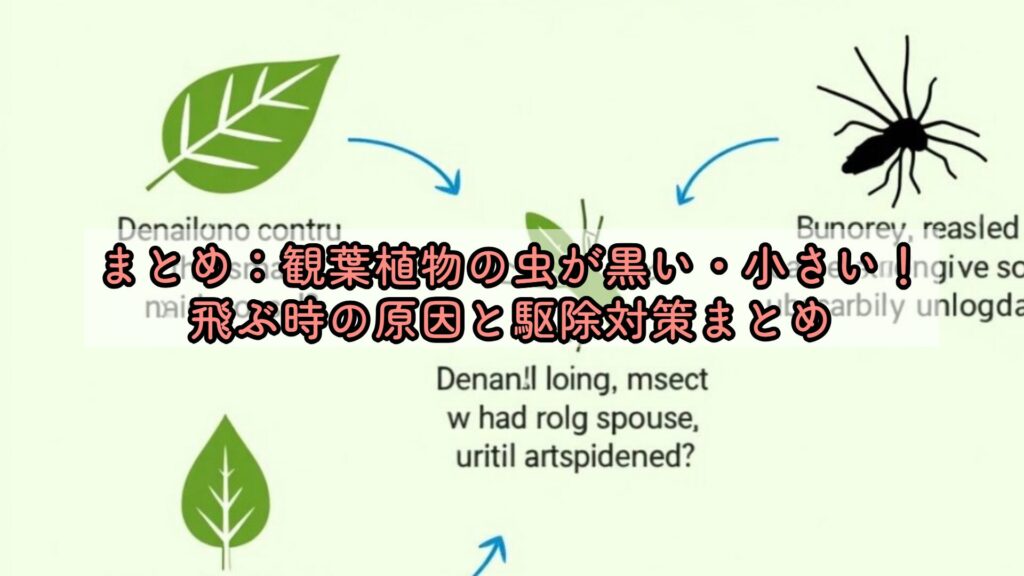 まとめ：観葉植物の虫が黒い・小さい！飛ぶ時の原因と駆除対策まとめ