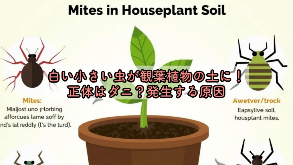 白い小さい虫が観葉植物の土に！正体はダニ？発生する原因