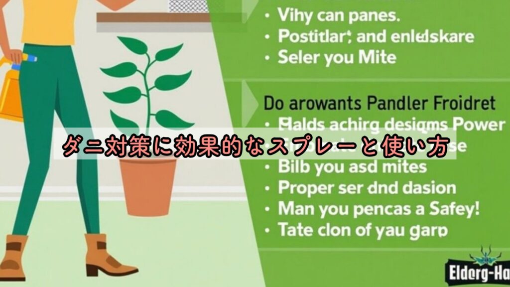 ダニ対策に効果的なスプレーと使い方
