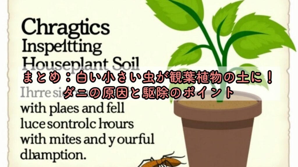 まとめ：白い小さい虫が観葉植物の土に！ダニの原因と駆除のポイント