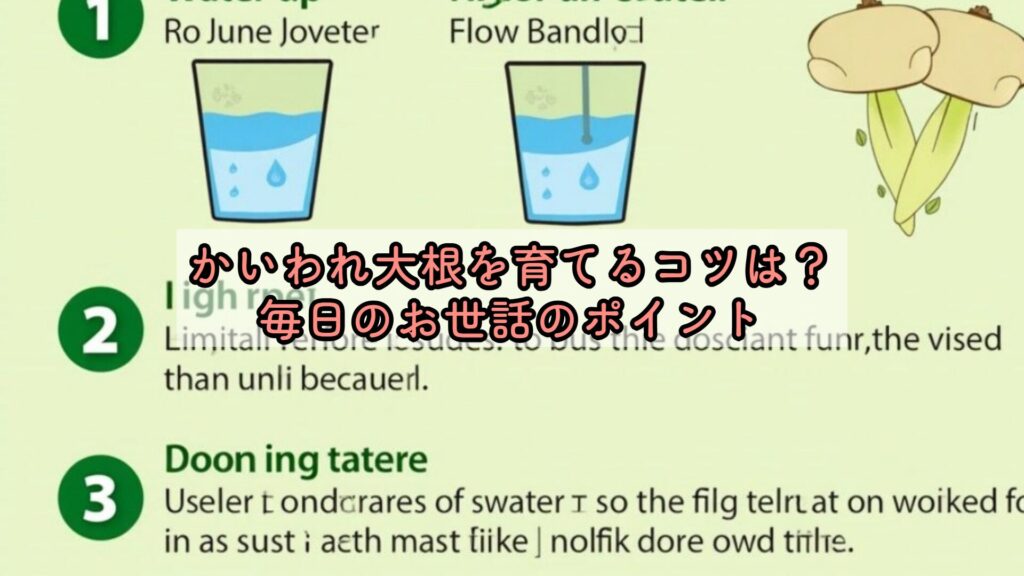 かいわれ大根を育てるコツは？毎日のお世話のポイント
