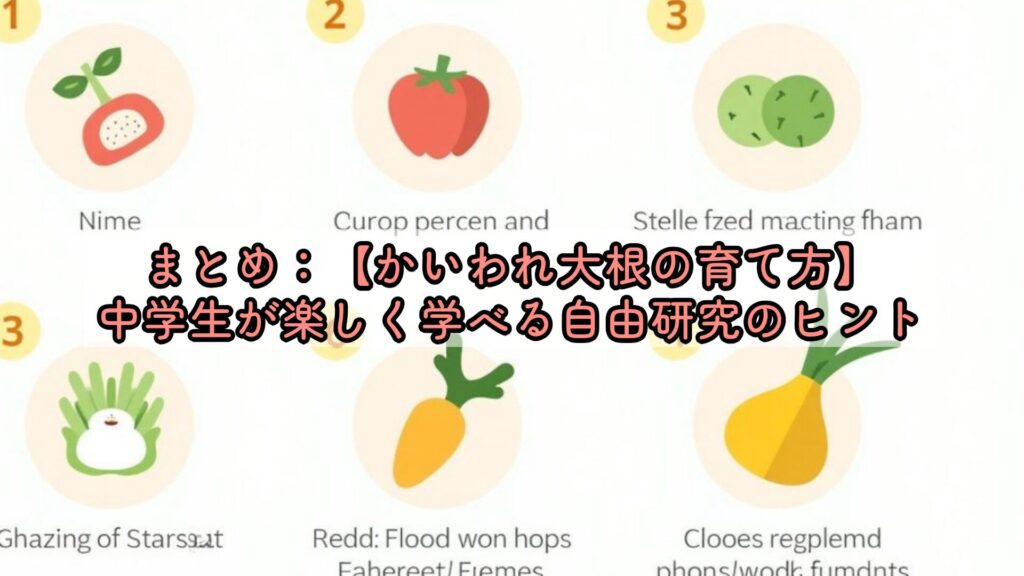 まとめ：【かいわれ大根の育て方】中学生が楽しく学べる自由研究のヒント