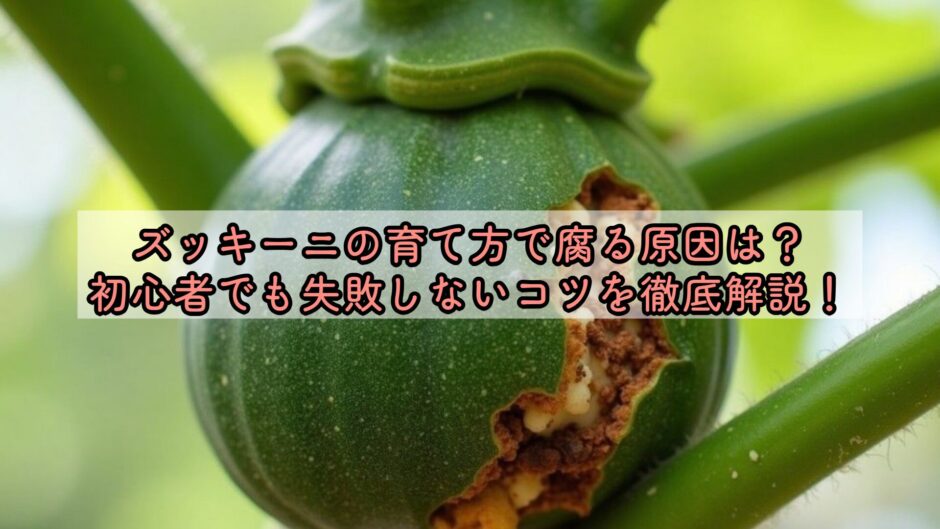ズッキーニの育て方で腐る原因は？初心者でも失敗しないコツを徹底解説！