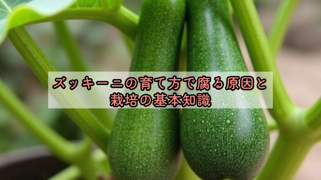 ズッキーニの育て方で腐る原因と栽培の基本知識