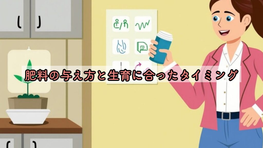 肥料の与え方と生育に合ったタイミング