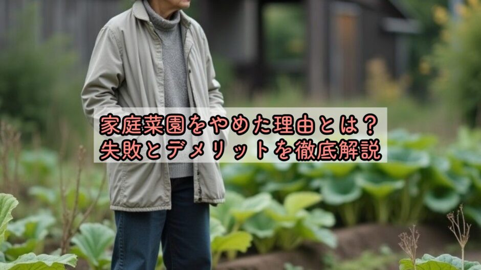 家庭菜園をやめた理由とは？失敗とデメリットを徹底解説