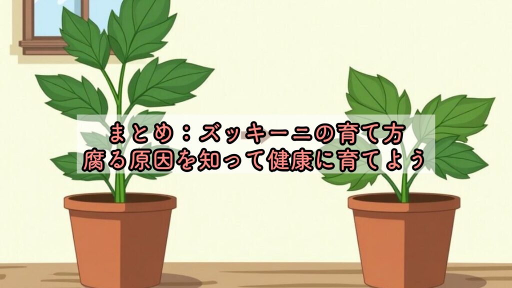 まとめ：ズッキーニの育て方、腐る原因を知って健康に育てよう