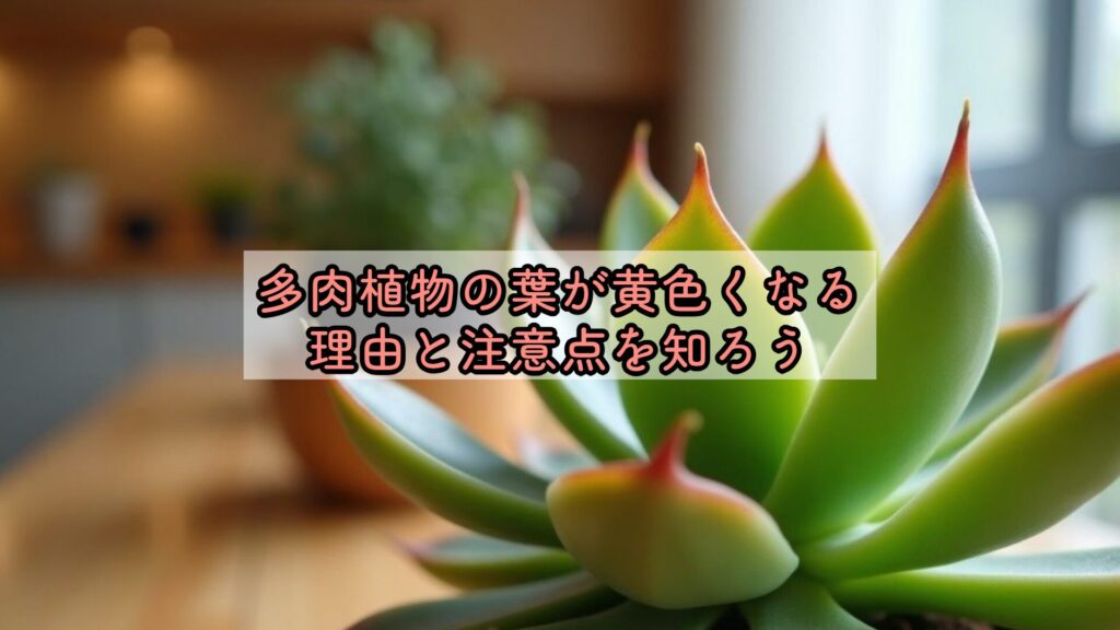 多肉植物の葉が黄色くなる理由と注意点を知ろう