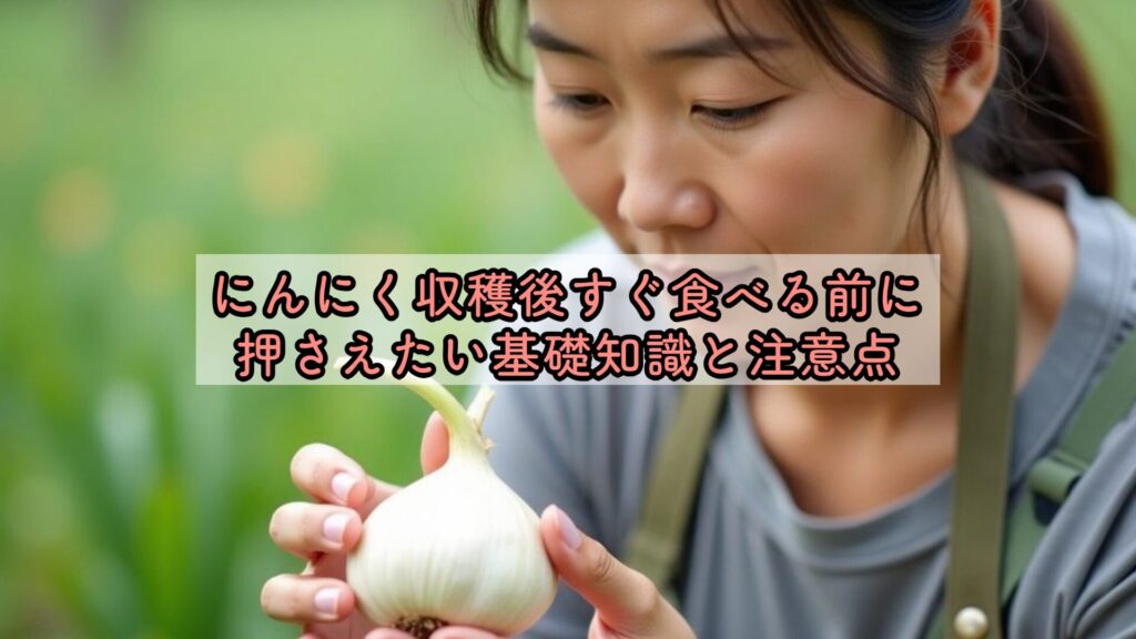にんにく収穫後すぐ食べる前に押さえたい基礎知識と注意点