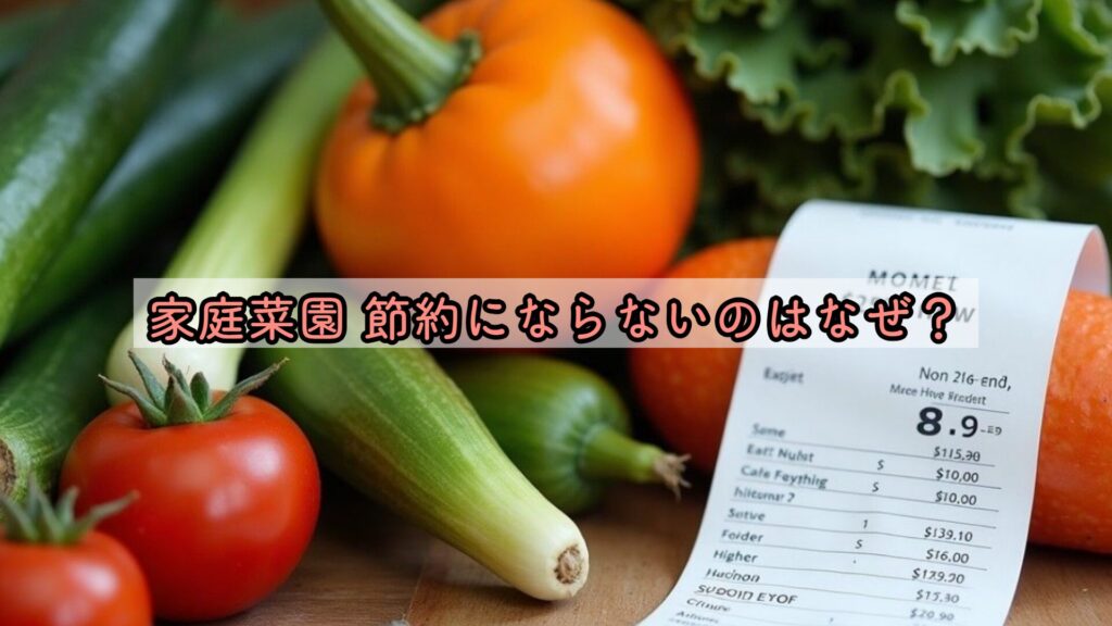 家庭菜園 節約にならないのはなぜ?