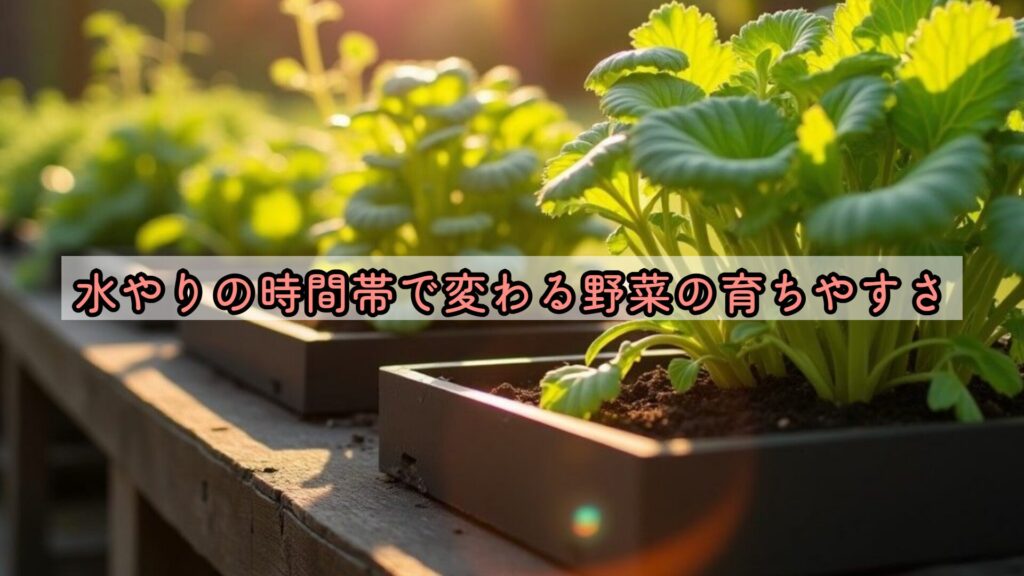 水やりの時間帯で変わる野菜の育ちやすさ