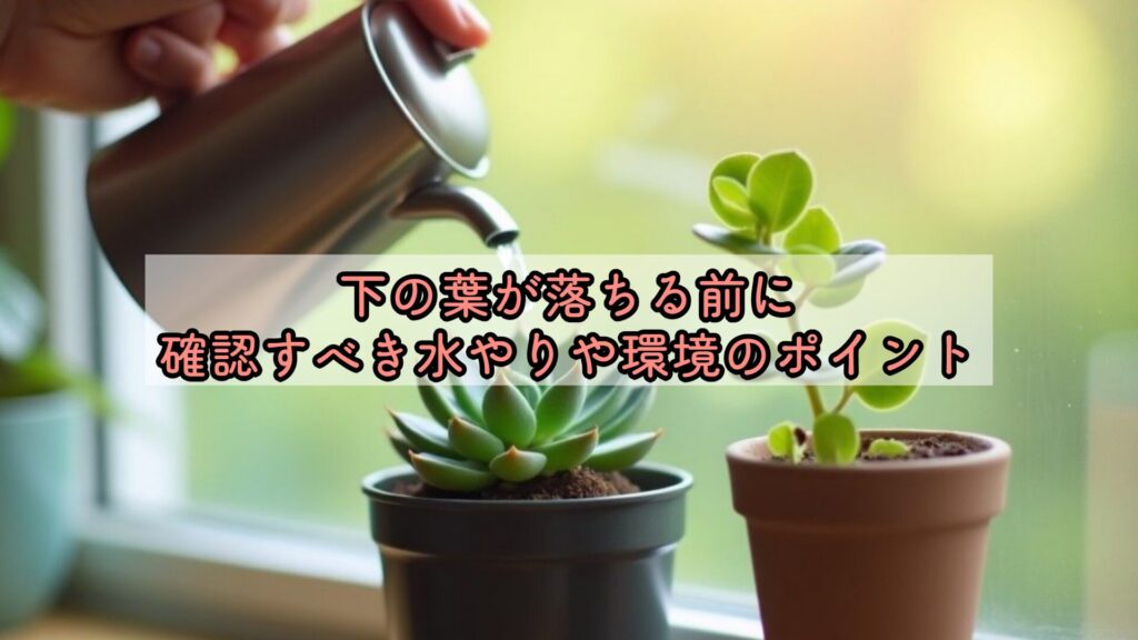下の葉が落ちる前に確認すべき水やりや環境のポイント