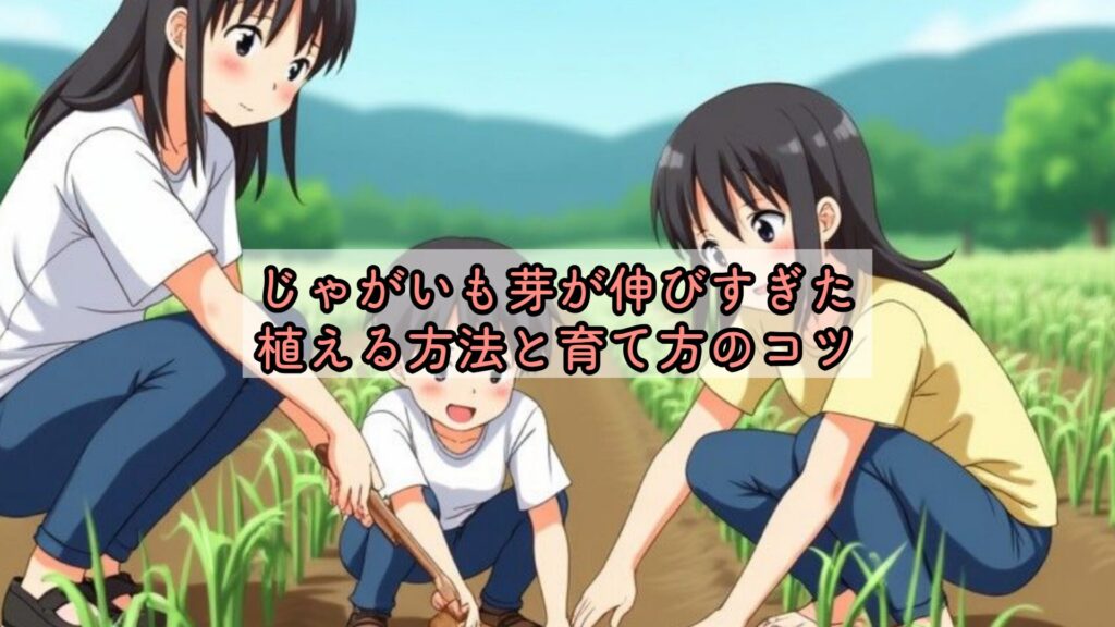 じゃがいも芽が伸びすぎた、植える方法と育て方のコツ