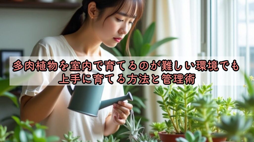 多肉植物を室内で育てるのが難しい環境でも上手に育てる方法と管理術