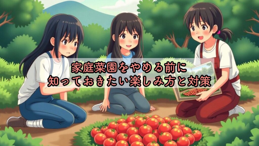 家庭菜園をやめる前に知っておきたい楽しみ方と対策