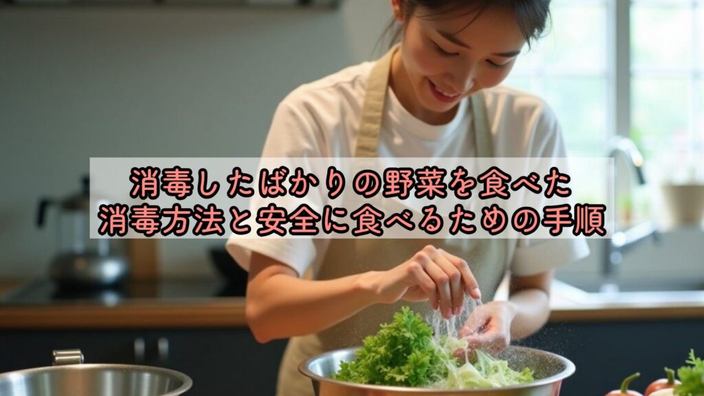 消毒したばかりの野菜を食べた、消毒方法と安全に食べるための手順