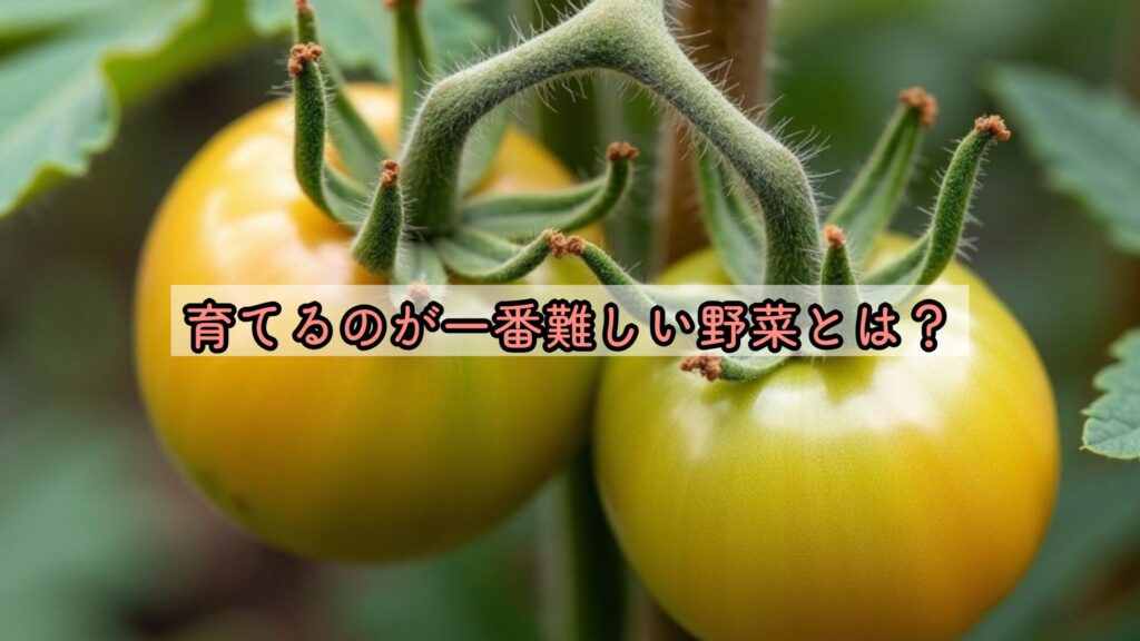 育てるのが一番難しい野菜とは?
