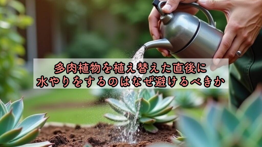 多肉植物を植え替えた直後に水やりをするのはなぜ避けるべきか