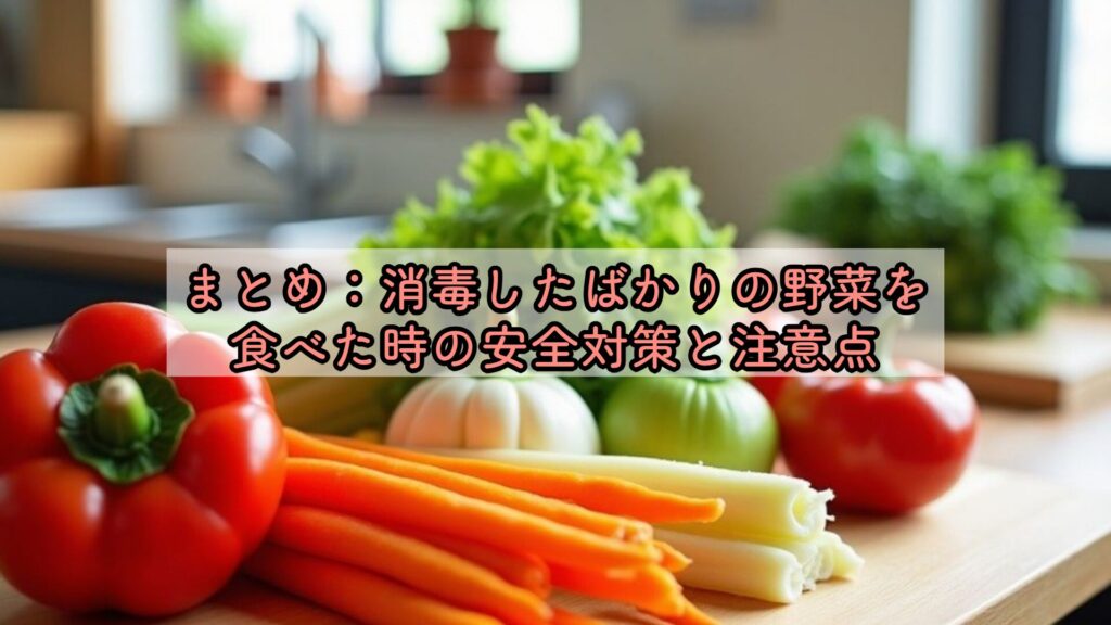 まとめ:消毒したばかりの野菜を食べた時の安全対策と注意点