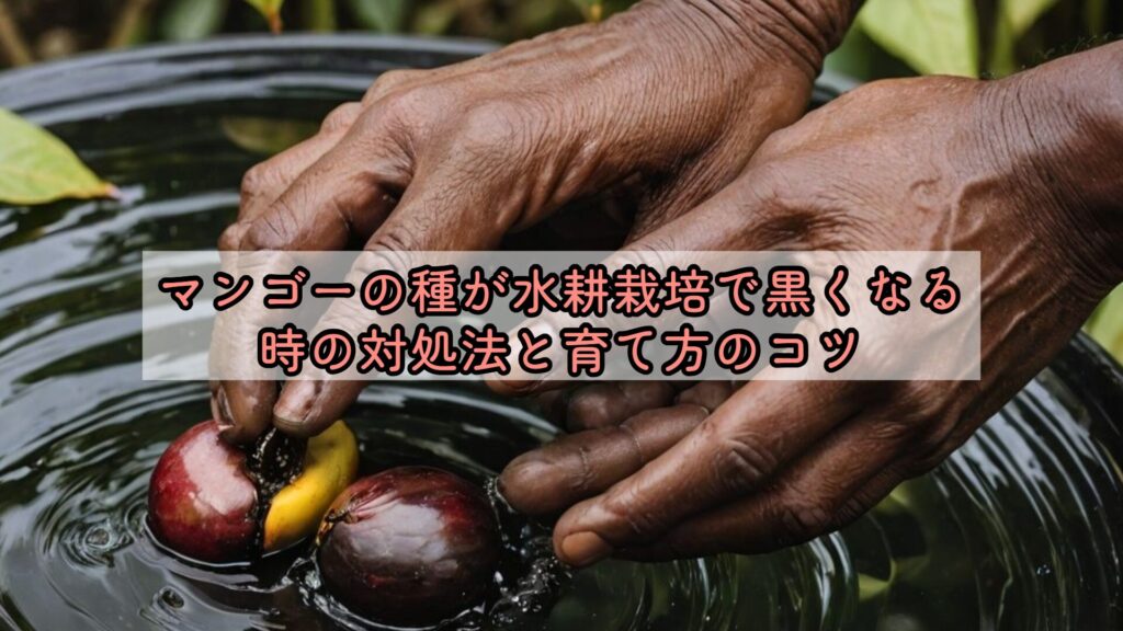 マンゴーの種が水耕栽培で黒くなる時の対処法と育て方のコツ